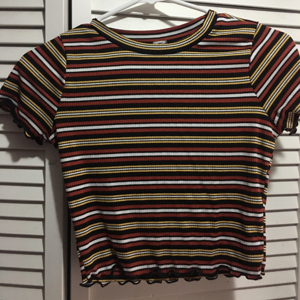 stripped crop top